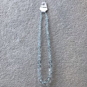 Blue Corded Lucite Necklace